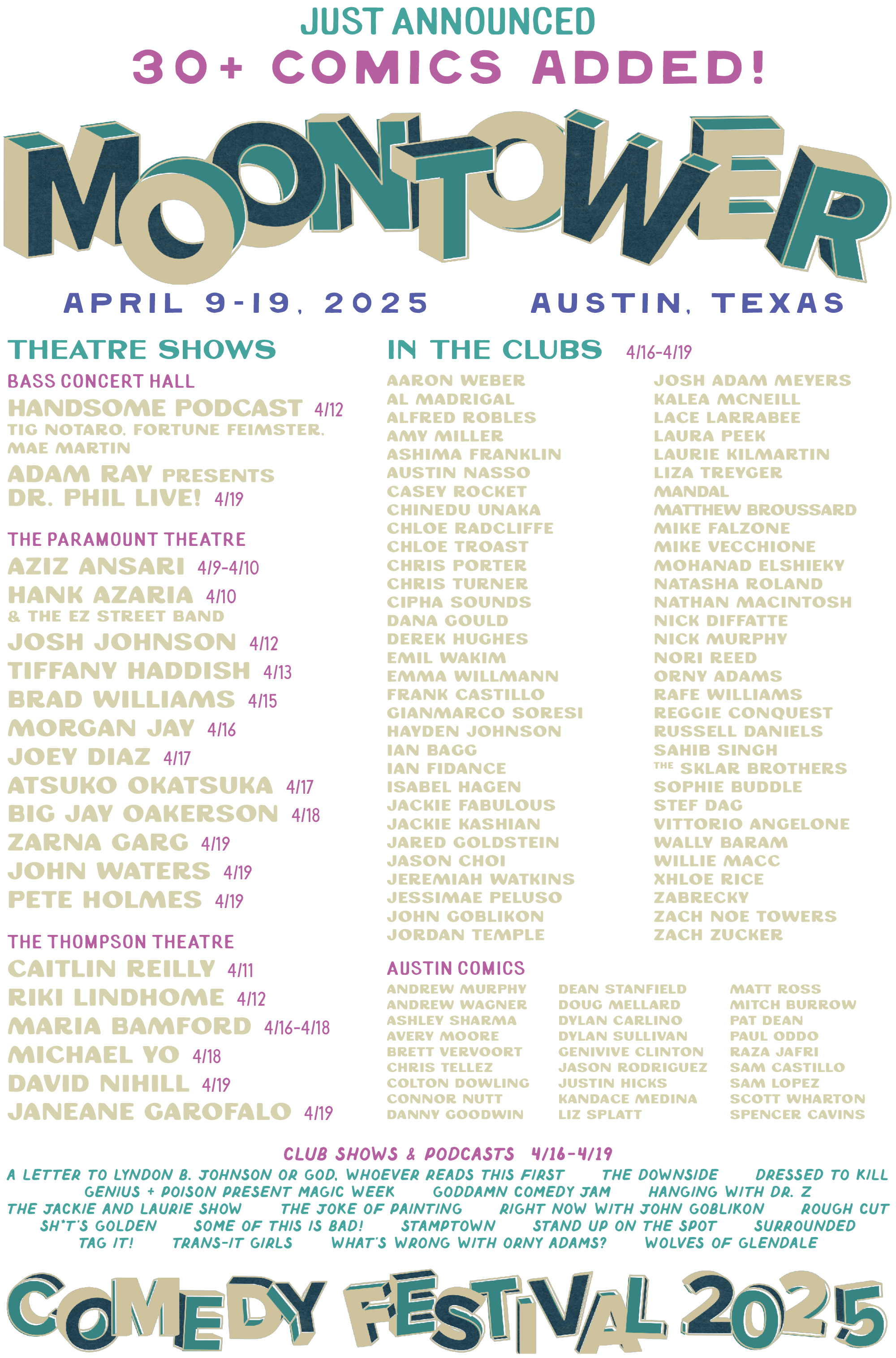 Moontower Comedy - Paramount Theatre